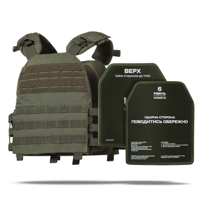 Бронежилет 6-го класу M.V.P. Вага 6.1 кг. Керамічні плити 2.9 кг. Олива
