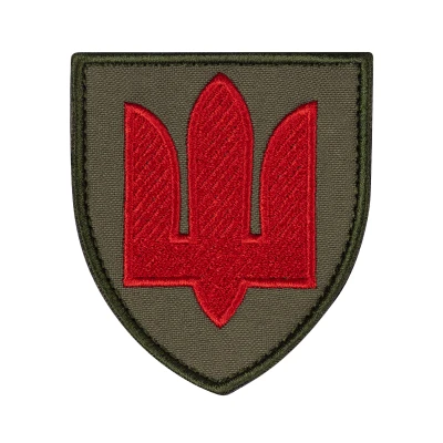 Шеврон (нашивка) Протиповітряна оборона Сухопутних військ ЗСУ, 8х7 см. Червоний