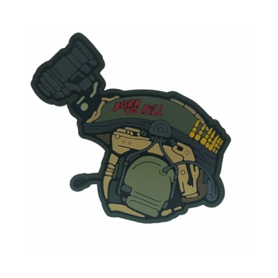 Патч (шеврон) «Born to kill» от А.Т.А.К.А. Мягкий ПВХ пластик. Олива