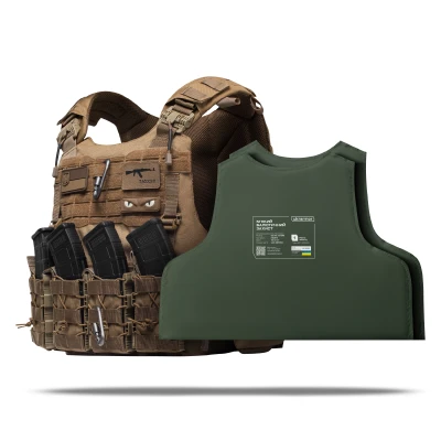 Бойовий бронежилет IBV-1. Вага 3.1 кг. Збільшена площа захисту. Койот. S/M