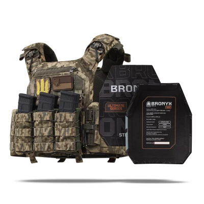 Бронежилет 3 класу (PRO). Вага 3.1 кг. Поліетиленові плити 0.99 кг. Піксель (мм-14)