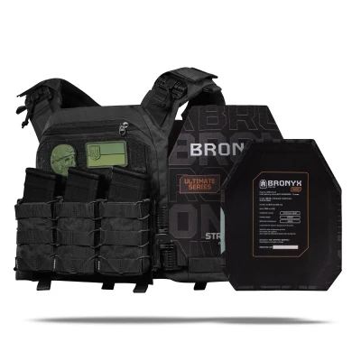 Бронежилет збільшений 3 класу (PRO) XL. Вага 3.7 кг. Поліетиленові плити 1.29 кг. Чорний