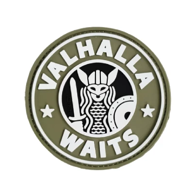 Патч (шеврон) «Valhalla Waits» R3ICH. М’який ПВХ пластик. Пісок