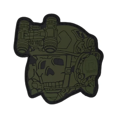 Патч (шеврон) «Totenkopf gen1+dtnvs gen.1» R3ICH. М’який ПВХ пластик. Олива
