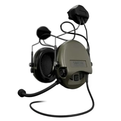 Активні навушники Sordin® Supreme MIL CC (Helmet version) з кріпленням ARC Rail. Green