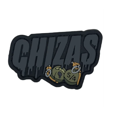 Патч (шеврон) «Chizas» від A.T.A.K.A. x SANCHI. М’який ПВХ пластик. Чорний