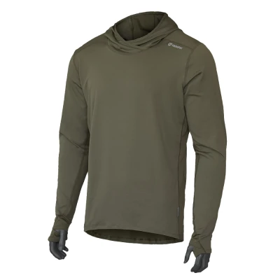 Лонгслів з каптуром Chiton Air Hood Camotec. Олива