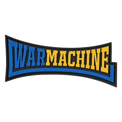 Патч (шеврон) «Warmachine» R3ICH. Мягкий ПВХ пластик мягкий. Сине-желтый