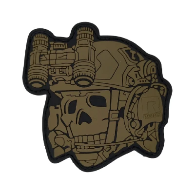 Патч (шеврон) «Totenkopf gen1+dtnvs gen.1» R3ICH. М’який ПВХ пластик. Койот