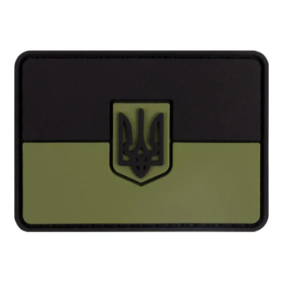 Патч (шеврон) «Прапор» від Brand Element. М’який ПВХ пластик. Олива