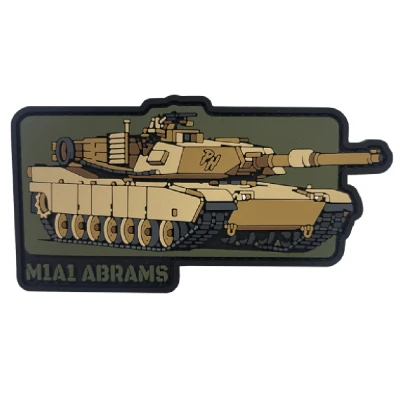 Патч (шеврон) «M1A1 Abrams» от Patch hunter. Мягкий ПВХ пластик. Койот