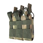 Тройной эластичный подсумок для магазинов АК/АR открытого типа с креплением MOLLE. Мультикам 4