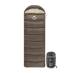 Спальний мішок Naturehike U250 (6°C до -10°C). Правий. Коричневий