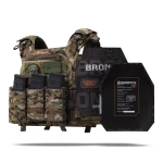 Бронежилет збільшений 3 класу (PRO) XL. Вага 3.7 кг. Поліетиленові плити 1.29 кг. Мультикам