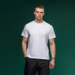 Футболка Basic Military T-Shirt. HMMWV. Cotton and Elastane, белый с принтом 2