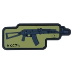 Патч (шеврон) «АКС 74» от А.Т.А.К.А. Мягкий ПВХ пластик. Олива