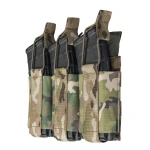 Тройной эластичный подсумок для магазинов АК/АR открытого типа с креплением MOLLE. Мультикам 3