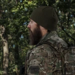 Флісова шапка підшоломник FrostWrap Rip-Stop. Олива 4