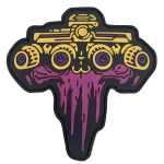 Патч (шеврон) «Night Vision» від А.Т.А.К.А. М’який ПВХ пластик. Рожево-золотий