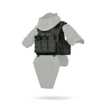 Увеличенная плитоноска (PRO) под бронеплиты 27х35 см. Олива 3