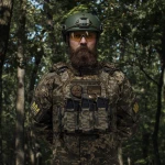 Одинарний еластичний підсумок під магазини АК/АR відкритого типу. Кріплення MOLLE. Піксель (мм-14) 4