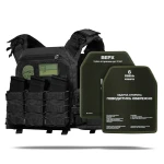 Бронежилет 6-го класу (PRO). Вага 6.3 кг. Керамічні плити 2.9 кг. Чорний