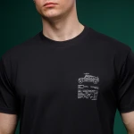 Футболка Basic Military T-Shirt. HMMWV. Cotton and Elastane, черный 3