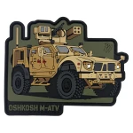 Патч (шеврон) «Oshkosh M-ATV» від Patch hunter. М’який ПВХ пластик. Койот