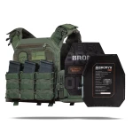 Бронежилет 3 класу (PRO). Вага 3.1 кг. Поліетиленові плити 0.99 кг. Олива