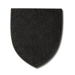 Шеврон (нашивка) Тризуб на липучці, 8 х 7 см. Олива-чорний 2