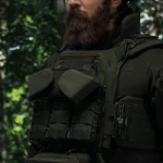 Баллистическая защита шеи Gen 1 (и верхней части спины) 2-го класса. Олива 8