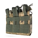 Тройной эластичный подсумок для магазинов АК/АR открытого типа с креплением MOLLE. Пиксель (мм-14) 2