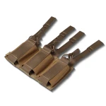 Тройной эластичный подсумок для магазинов АК/АR открытого типа с креплением MOLLE. Койот 4