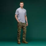Футболка Basic Military T-shirt без логотипу. Cotton and Elastane, сірий 5
