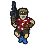 Патч (шеврон) «Малюк народжений для війни Summer Edition» від Sanchi. М’який ПВХ пластик