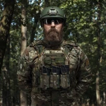 Одинарний еластичний підсумок під магазини АК/АR відкритого типу. Кріплення MOLLE. Мультикам 4