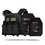 Бронежилет збільшений 3 класу (PRO) L. Вага 3.4 кг. Поліетиленові плити 1.14 кг. Чорний