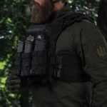 Бронежилет 4 уровня NIJ (PRO). Вес 6.4 кг. Керамические плиты PGD U-line ESAPI 2.95 кг. Черный 12