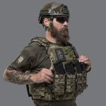 Плитоноска IBV (аналог IOTV). Збільшена площа захисту. Колір Мультикам 8