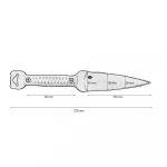 Тактический нож Акинак Blade Brothers Knives с черным полимерным покрытием с черным полимерным покрытием 6