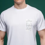 Футболка Basic Military T-Shirt. HMMWV. Cotton and Elastane, белый с принтом 3