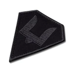 Шеврон (нашивка) двозуб Сил спеціальних операцій ЗСУ, 9х7.5 см. Сіро-чорний 2