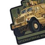 Патч (шеврон) «International MaxxPro» от Patch hunter. Мягкий ПВХ пластик мягкий. Койот 2