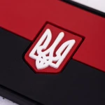 Патч (шеврон) «Прапор» від Brand Element. М’який ПВХ пластик. Червоно-чорний 2