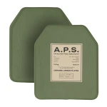 Керамічні бронеплити 6 класу (комплект). Вага 4.8 кг. Розмір M (25х30 см.) A.P.S. Олива