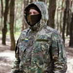 Куртка тактическая с капюшоном. Ткань Саржа, мультикам 4