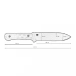 Загальновійськовий ніж Піхота Blade Brothers Knives з чорним полімерним покриттям 5