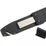 Ніж Ganzo G8012V2 чорний з паракордом та кресалом. Вуглецева сталь 6