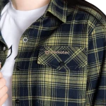 Сорочка жіноча Pani «Буревій» (Logo Tan), Camotec. Lime Green/Navy 3