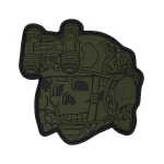 Патч (шеврон) «Totenkopf gen1+dtnvs gen.1» R3ICH. Мягкий ПВХ пластик. Олива